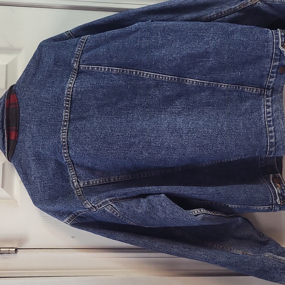 VTG. MEN's Levi's Blue Denim Jacket, Flannel Lined, Meduim - Picture 8 of 11